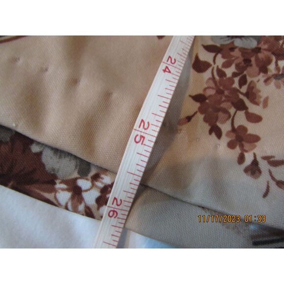 MEN'S VINTAGE BUTTON-DOWN SHIRT POCKET BROWN FLORAL NOVELTY PRINT SMALL HAWAIIAN - Picture 7 of 8